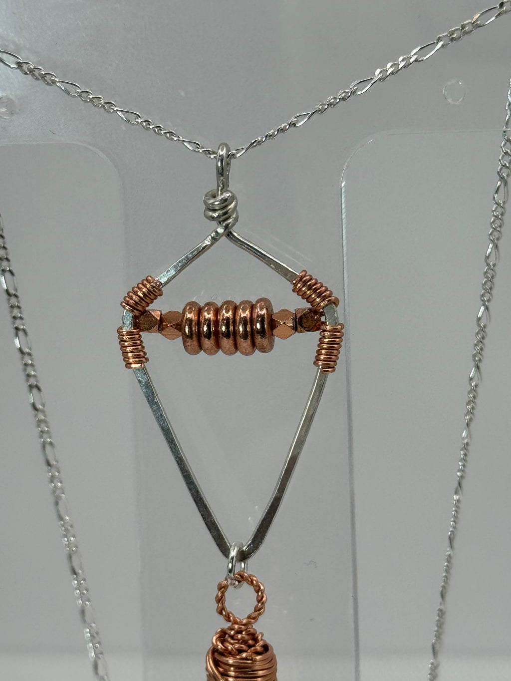 Primal Thunder Necklace | Handmade Sterling Silver, Copper & Quartz Crystal Pendant | Timber & Tide Jewelry