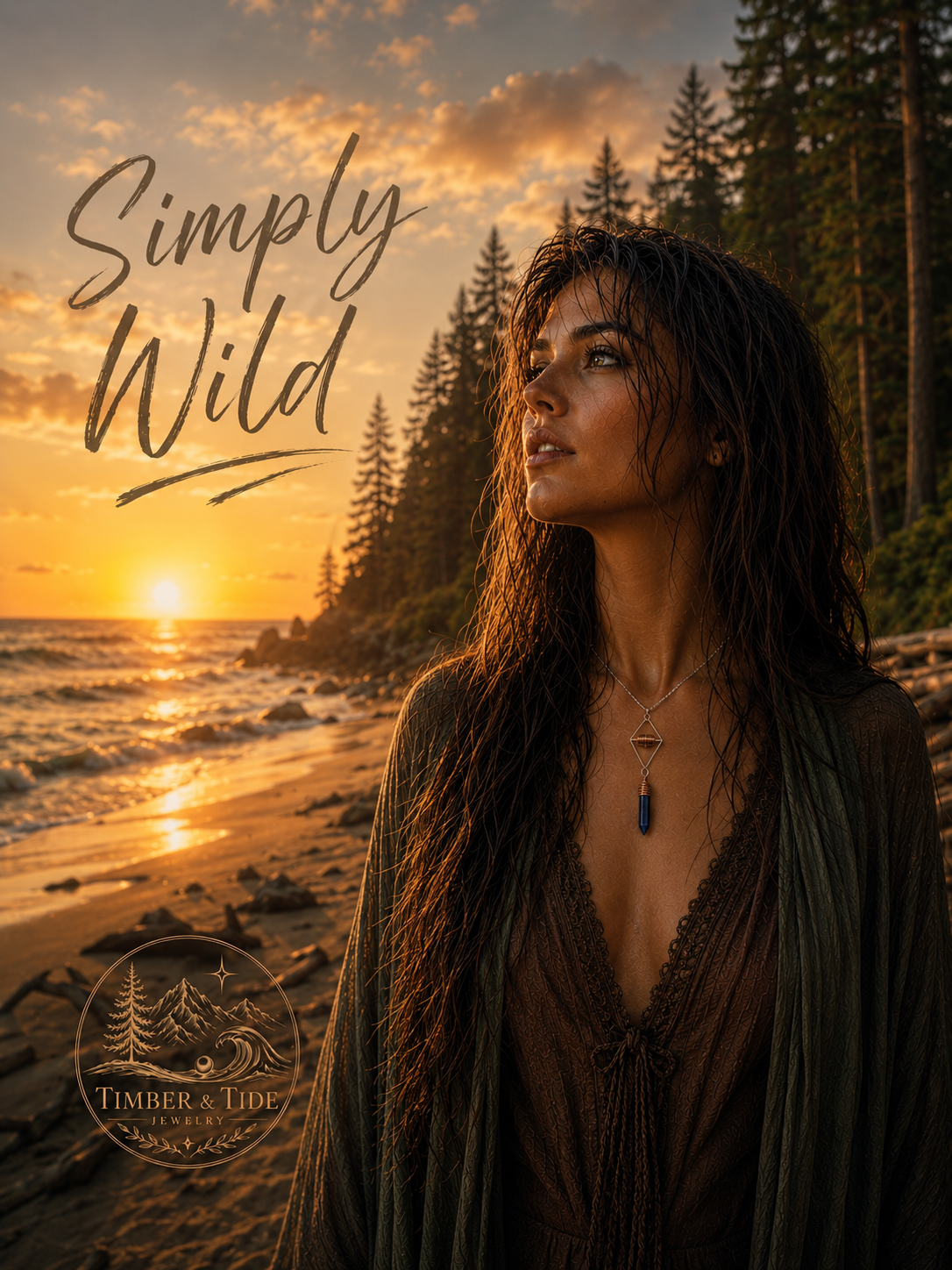 Primal Thunder Necklace | Handmade Sterling Silver, Copper & Quartz Crystal Pendant | Timber & Tide Jewelry