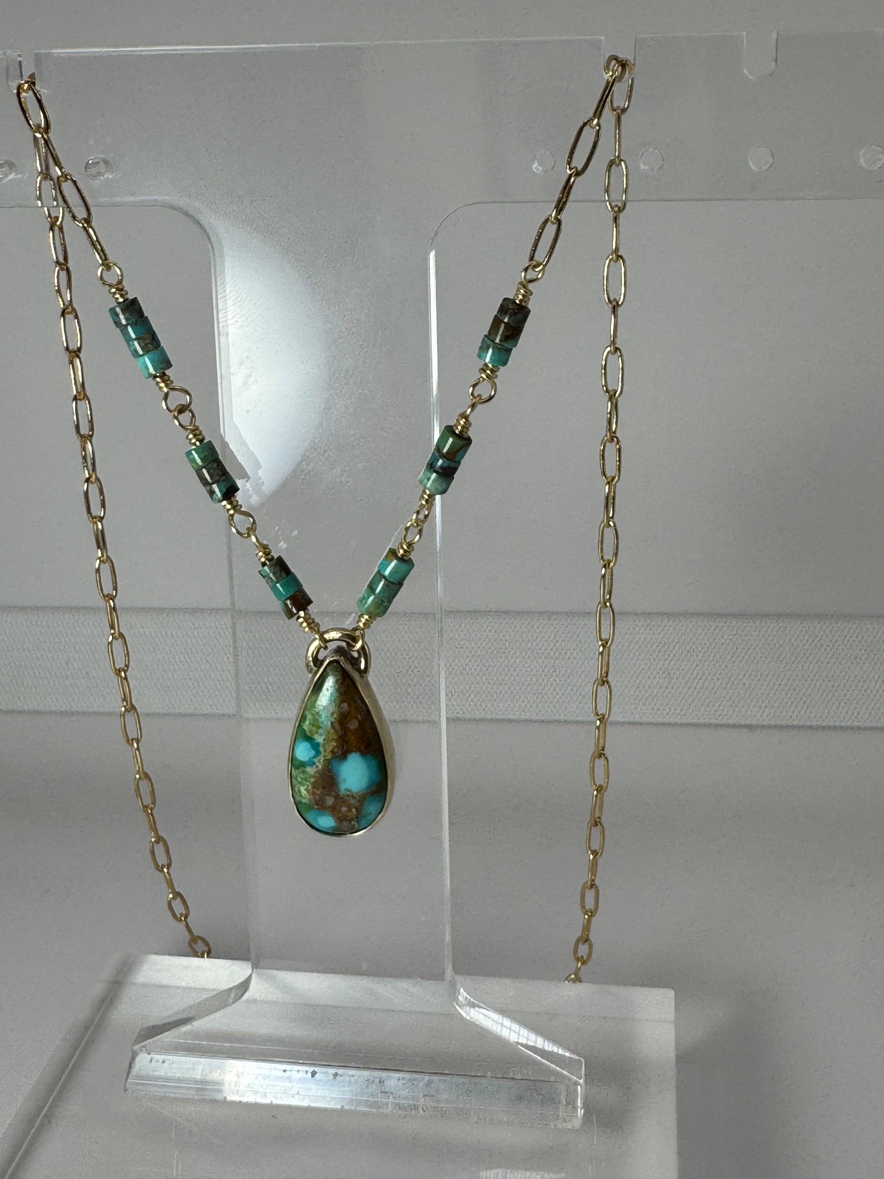 Sonoran Gold Turquoise 18” Necklace | Thousand Islands Lake