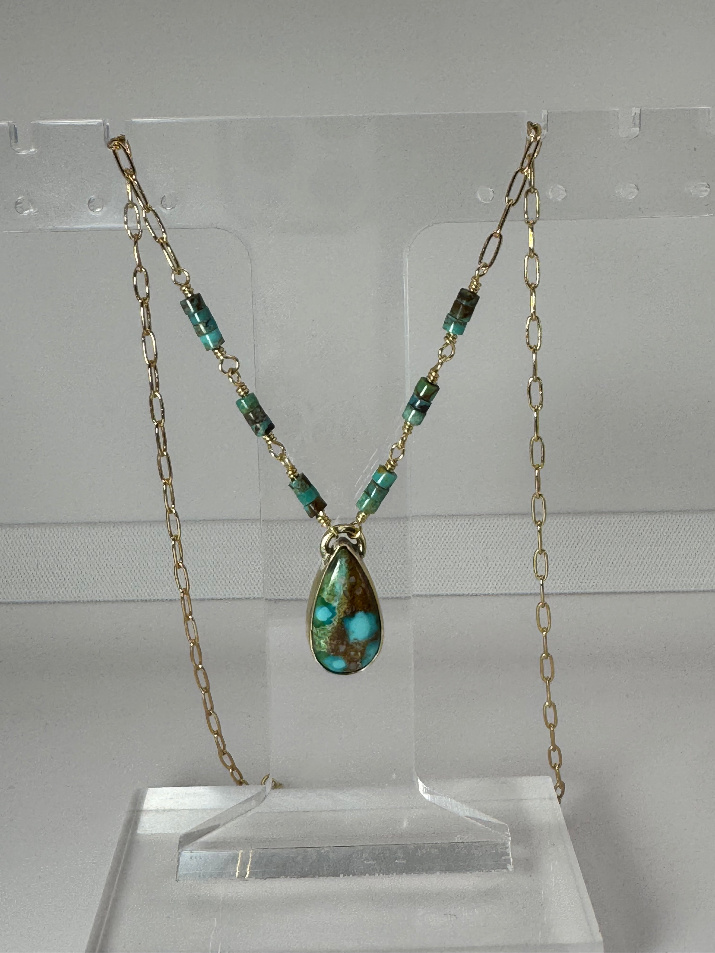 Sonoran Gold Turquoise 18” Necklace | Thousand Islands Lake