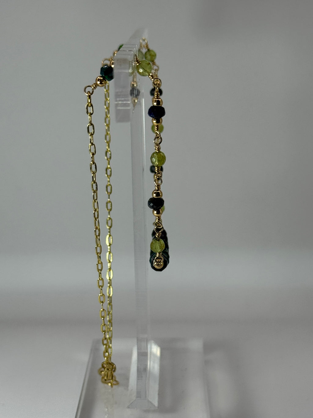 Midnight Aurora | Black Opal, Peridot Choker Necklace, 14k Gold-Filled